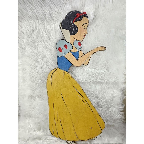 Other - Vintage 36in Disney Snow White & 7 Dwarfs Hand Painted Wood Wall Hanging Plaques